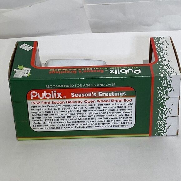 Publix Multicolor 1932 Ford Sedan Delivery Open Wheel Street Rod Christmas - Picture 4 of 8